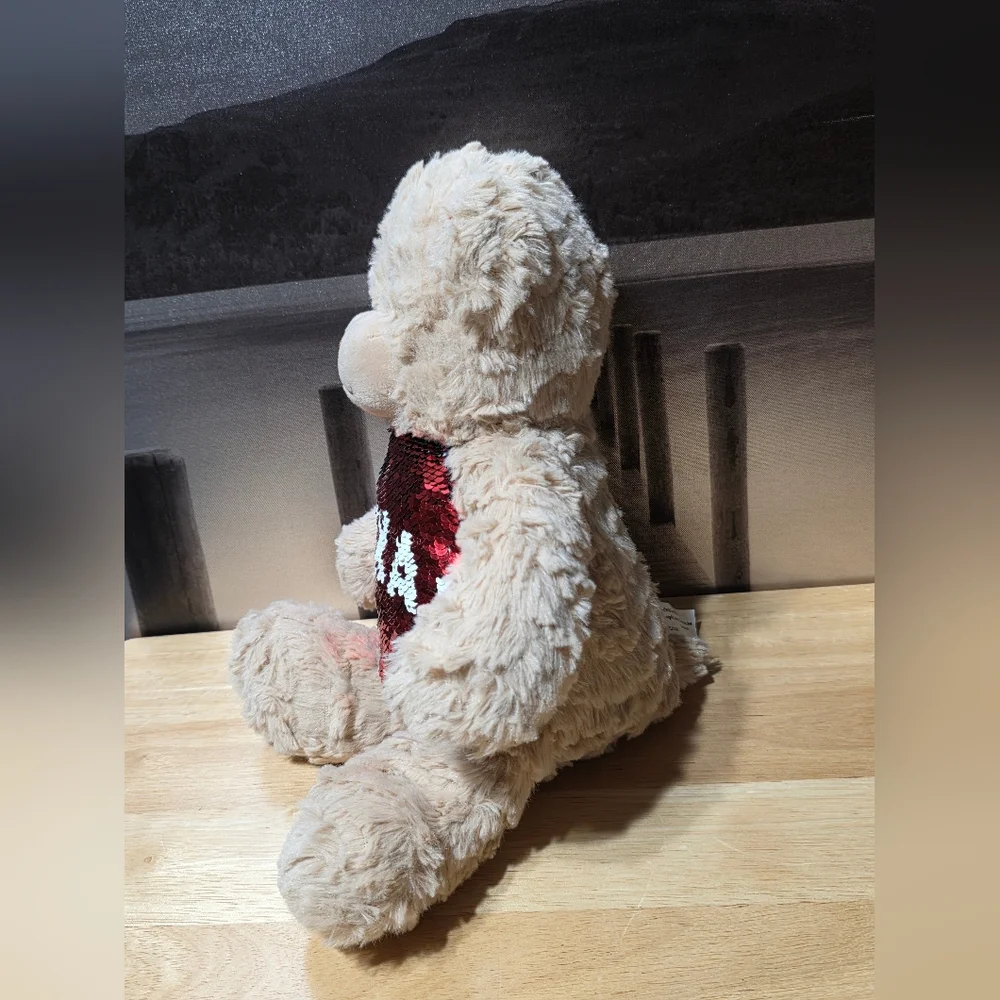 Plush Teddy Bear with Red Sequin Texas